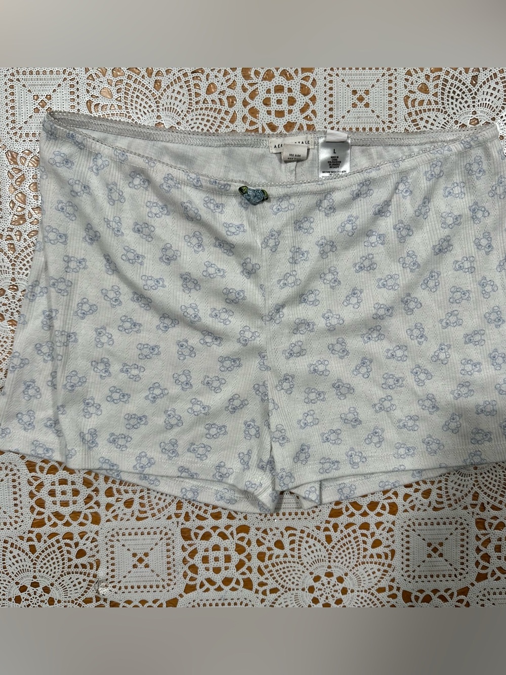 Aeropostale Teddy Bear Ribbed Pajama Lounge Shorts Women’s Large